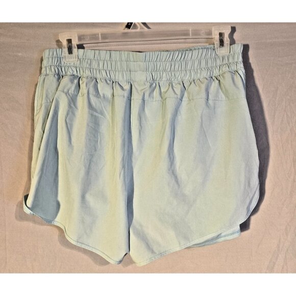 Avia Light Blue Workout Lined Shorts Running Womens Size Large L 12/14 Stretch - Picture 1 of 2